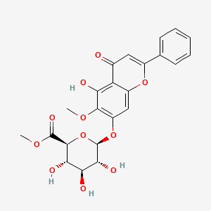 molecular formula C23H22O11 B1632505 Oroxylin A 7-O-beta-D-glucuronide methyl ester 