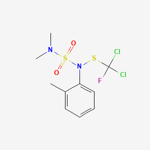 molecular formula C10H13Cl2FN2O2S2 B1632670 Sulfamide, N-[(dichlorofluoromethyl)thio]-N',N'-dimethyl-N-o-tolyl- 