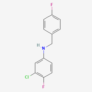 3-Chloro-4-fluoro-N-(4-fluorobenzyl)aniline