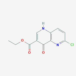 molecular formula C11H9ClN2O3 B1632705 ethyl 6-chloro-4-hydroxy-1,5-naphthyridine-3-carboxylate CAS No. 127094-58-0