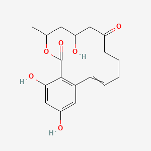 6,16,18-Trihydroxy-4-methyl-3-oxabicyclo[12.4.0]octadeca-1(14),12,15,17-tetraene-2,8-dione