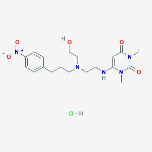 molecular formula C19H28ClN5O5 B163273 Nifekalant Hydrochloride CAS No. 130656-51-8