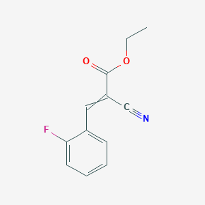 molecular formula C12H10FNO2 B1632796 2-Propenoic acid, 2-cyano-3-(2-fluorophenyl)-, ethyl ester 