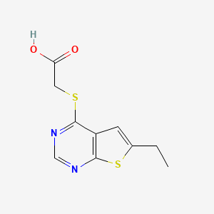 molecular formula C10H10N2O2S2 B1632832 (6-Ethyl-thieno[2,3-d]pyrimidin-4-ylsulfanyl)-acetic acid 