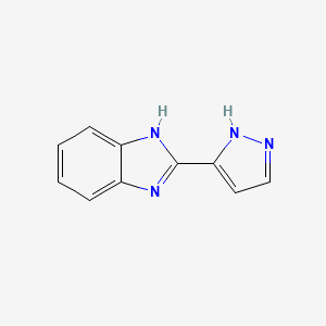 molecular formula C10H8N4 B1632834 2-(1H-pyrazol-3-yl)-1H-benzimidazole 