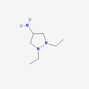 molecular formula C7H17N3 B1632849 1,2-Diethyl-4-pyrazolidinamine 