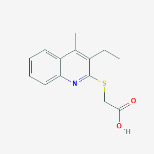 2-(3-Ethyl-4-methyl-2-quinolylthio)acetic acid