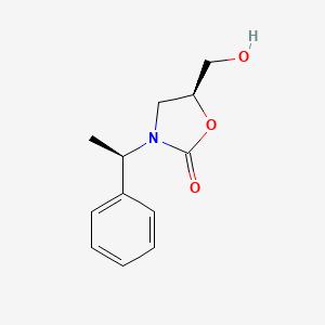 molecular formula C12H15NO3 B1632972 (5S)-5-(Hydroxymethyl)-3-[(1R)-1-phenylethyl]-2-oxazolidinone 