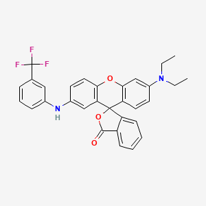 6'-(diethylamino)-2'-[[3-(trifluoromethyl)phenyl]amino]spiro[isobenzofuran-1(3H),9'-[9H]xanthene]-3-one