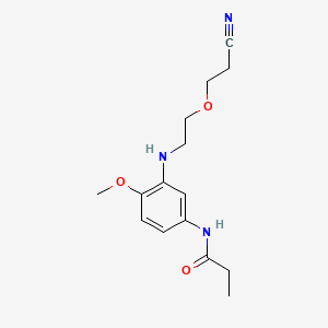 Propanamide, N-[3-[[2-(2-cyanoethoxy)ethyl]amino]-4-methoxyphenyl]-