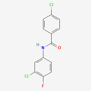 molecular formula C13H8Cl2FNO B1633091 4-chloro-N-(3-chloro-4-fluorophenyl)benzamide 