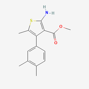 molecular formula C15H17NO2S B1633097 Methyl 2-amino-4-(3,4-dimethylphenyl)-5-methylthiophene-3-carboxylate CAS No. 350989-74-1