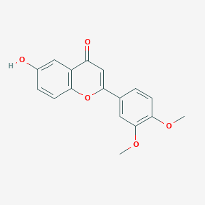 molecular formula C17H14O5 B1633129 2-(3,4-dimethoxyphenyl)-6-hydroxy-4H-chromen-4-one 