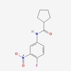 molecular formula C12H13FN2O3 B1633153 N-(4-fluoro-3-nitrophenyl)cyclopentanecarboxamide 