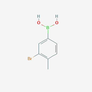 molecular formula C7H8BBrO2 B163320 3-Bromo-4-methylphenylboronic acid CAS No. 1312765-69-7