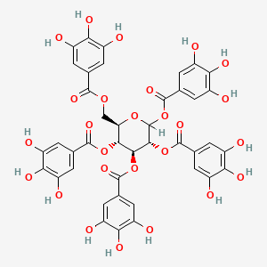 molecular formula C41H32O26 B1633269 D-Glucopyranose, pentakis(3,4,5-trihydroxybenzoate) CAS No. 40410-94-4