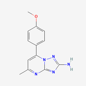 molecular formula C13H13N5O B1633280 7-(4-Methoxyphenyl)-5-methyl-[1,2,4]triazolo[1,5-a]pyrimidin-2-amine 