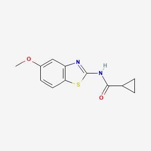 molecular formula C12H12N2O2S B1633347 N-(5-methoxy-1,3-benzothiazol-2-yl)cyclopropanecarboxamide 