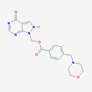 (4-oxo-2H-pyrazolo[3,4-d]pyrimidin-1-yl)methyl 4-(morpholin-4-ylmethyl)benzoate