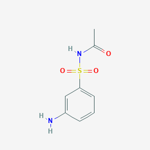 molecular formula C8H10N2O3S B1633410 N-(3-aminophenyl)sulfonylacetamide 