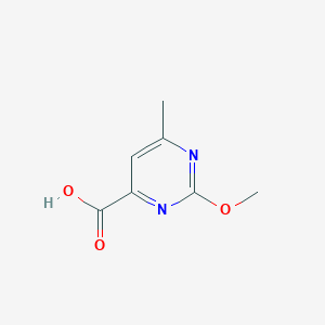 molecular formula C7H8N2O3 B163349 2-Methoxy-6-methylpyrimidine-4-carboxylic acid CAS No. 136518-00-8