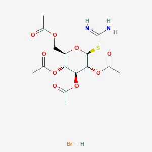 molecular formula C15H23BrN2O9S B016336 2-(2,3,4,6-Tetra-O-acetyl-beta-D-glucopyranosyl)-2-thiopseudourea hydrobromide CAS No. 40591-65-9