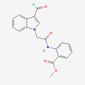 molecular formula C19H16N2O4 B1633600 Methyl 2-(2-(3-formyl-1H-indol-1-yl)acetamido)benzoate 