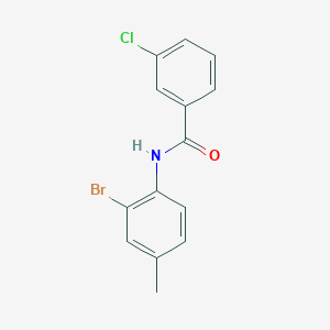 molecular formula C14H11BrClNO B1633676 N-(2-bromo-4-methylphenyl)-3-chlorobenzamide 