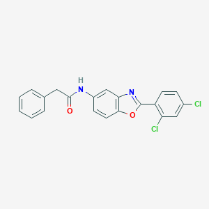 molecular formula C21H14Cl2N2O2 B163371 N-[2-(2,4-dichlorophenyl)-1,3-benzoxazol-5-yl]-2-phenylacetamide 