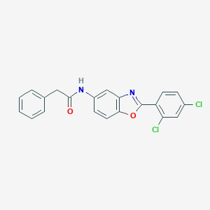 molecular formula C21H14Cl2N2O2 B163371 N-[2-(2,4-dichlorophenyl)-1,3-benzoxazol-5-yl]-2-phenylacetamide CAS No. 388086-13-3