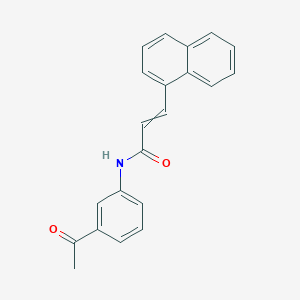 molecular formula C21H17NO2 B1633726 N-(3-acetylphenyl)-3-naphthalen-1-ylprop-2-enamide 