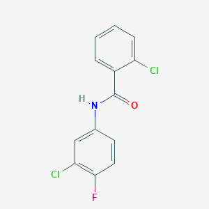 2-chloro-N-(3-chloro-4-fluorophenyl)benzamide