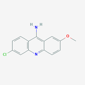 molecular formula C14H11ClN2O B163386 6-Chloro-2-methoxy-9-acridinamine CAS No. 3548-09-2
