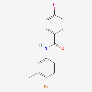 molecular formula C14H11BrFNO B1633873 N-(4-bromo-3-methylphenyl)-4-fluorobenzamide 