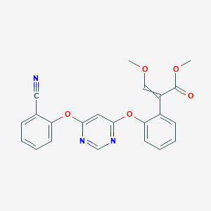 molecular formula C22H17N3O5 B1633923 methyl (E)-2-[2-[6-(2-cyanophenoxy)pyrimidin-4-yl]oxyphenyl]-3-methoxy-prop-2-enoate 