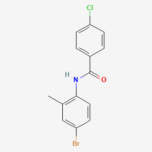 molecular formula C14H11BrClNO B1633967 N-(4-Bromo-2-methylphenyl)-4-chlorobenzamide CAS No. 5311-81-9