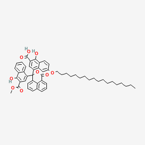 2-Naphthalenecarboxylic acid, 1-hydroxy-4-[1-[4-hydroxy-3-(methoxycarbonyl)-1-naphthalenyl]-3-oxo-1H,3H-naphtho[1,8-cd]pyran-1-yl]-6-(octadecyloxy)-