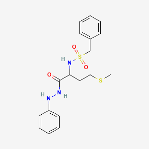 molecular formula C18H23N3O3S2 B1634133 N-[1-(anilinocarbamoyl)-3-methylsulfanyl-propyl]-1-phenyl-methanesulfonamide CAS No. 7474-67-1