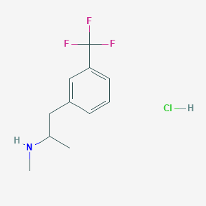 molecular formula C11H15ClF3N B163414 alpha,N-Dimethyl-m-trifluoromethylphenethylamine hydrochloride CAS No. 56651-43-5