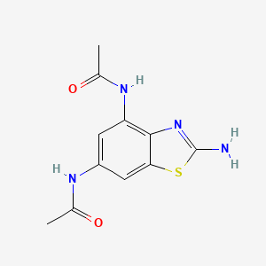 N-(6-Acetylamino-2-amino-benzothiazol-4-yl)-acetamide