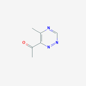 molecular formula C6H7N3O B163424 1-(5-Methyl-1,2,4-triazin-6-yl)ethanone CAS No. 139938-64-0