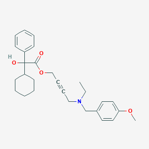 molecular formula C28H35NO4 B016343 4-[Ethyl-[(4-methoxyphenyl)methyl]amino]but-2-ynyl 2-cyclohexyl-2-hydroxy-2-phenylacetate CAS No. 181647-10-9