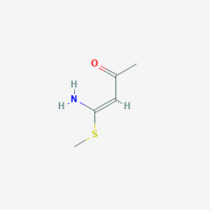 molecular formula C5H9NOS B163441 (E)-4-amino-4-methylsulfanylbut-3-en-2-one CAS No. 139177-82-5