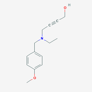 4-[Ethyl-[(4-methoxyphenyl)methyl]amino]but-2-yn-1-ol