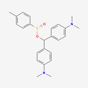molecular formula C24H28N2O2S B1634705 Bis(p-(dimethylamino)phenyl)methyl p-toluenesulphinate CAS No. 20393-06-0