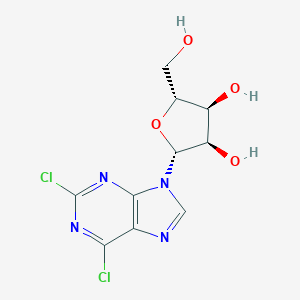 molecular formula C10H10Cl2N4O4 B016349 (2R,3R,4S,5R)-2-(2,6-Dichloro-9H-purin-9-yl)-5-(hydroxymethyl)tetrahydrofuran-3,4-diol CAS No. 13276-52-3