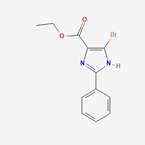 molecular formula C12H11BrN2O2 B1634924 Ethyl 5-bromo-2-phenyl-1H-imidazole-4-carboxylate 