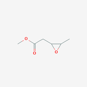 molecular formula C6H10O3 B163502 Methyl 2-(3-methyloxiran-2-yl)acetate CAS No. 133162-73-9