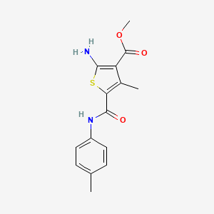 molecular formula C15H16N2O3S B1635084 Methyl 2-amino-4-methyl-5-(p-tolylcarbamoyl)thiophene-3-carboxylate 