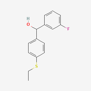 molecular formula C15H15FOS B1635144 (4-(Ethylthio)phenyl)(3-fluorophenyl)methanol 